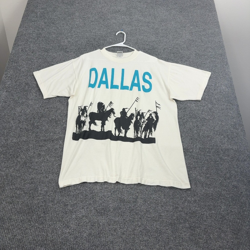 Vintage Weavers T Shirt‎ Mens XL White Cotton Dallas Native American Graphic Tee